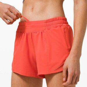 Lululemon Hotty Hot Low Rise Short 4" Carnation Red